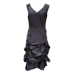 Gothic ruched maxi dress (M)
