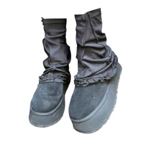 Black ruffle warmers