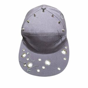 Grey studded cap