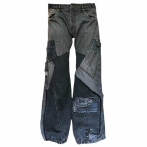 Patched denim flare jeans (W35)