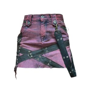 Purple stud mini skirt (S)