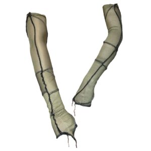 Green mesh overlock sleeves (XS)