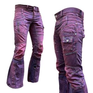 Raspberry stitch motor jeans (L)