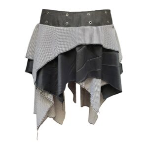 Black gingham fairy skirt (L/XL)