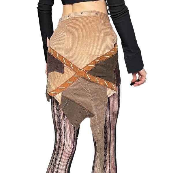 Brown western mini skirt (S) - Image 6