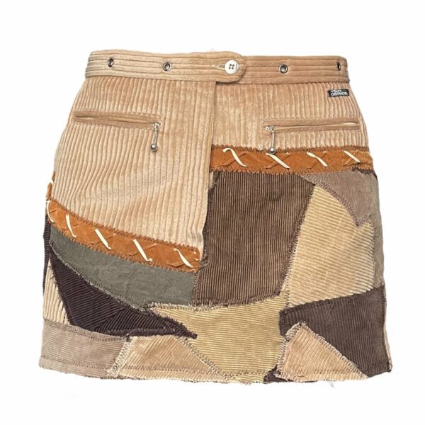 Brown western mini skirt (S) - Image 3