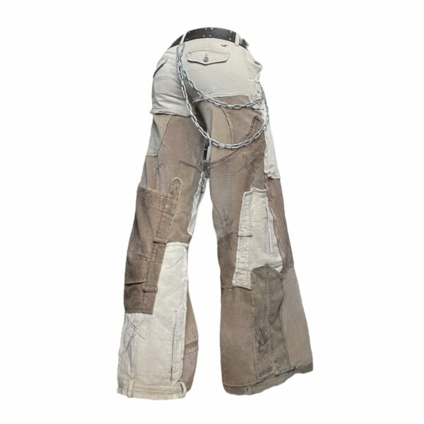 Beige patchwork jeans (XS) - Image 5