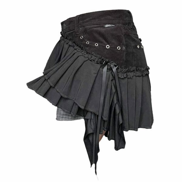 Black baby frill mini skirt (XL) - Image 4