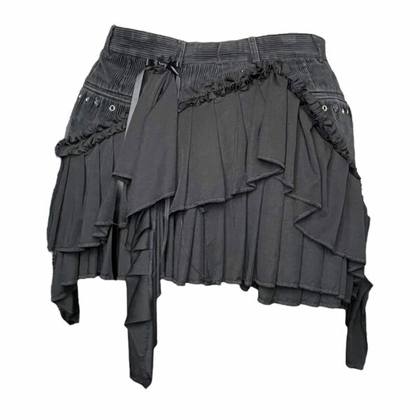 Black baby frill high waist mini skirt (XL) - Image 3