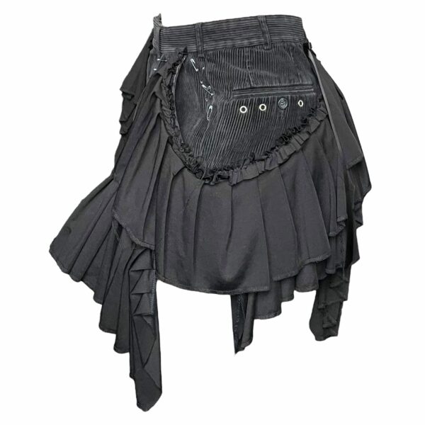 Black baby frill high waist mini skirt (XL) - Image 2