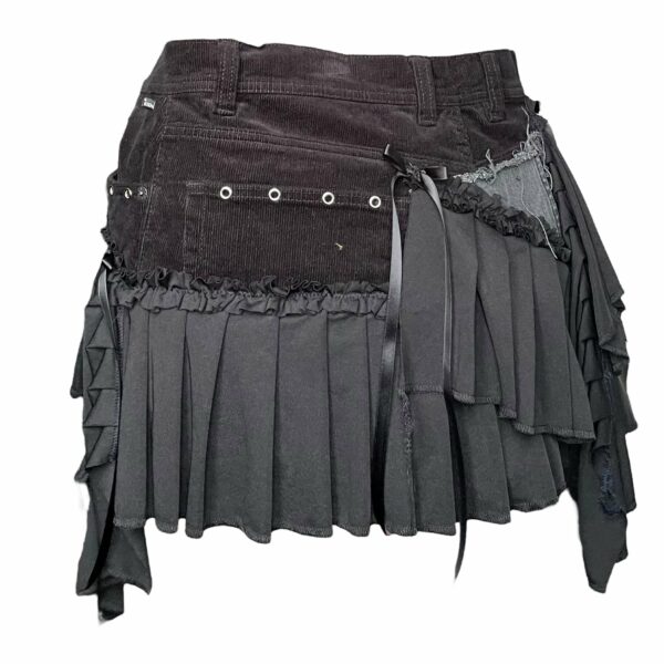 Black baby frill mini skirt (XL) - Image 5