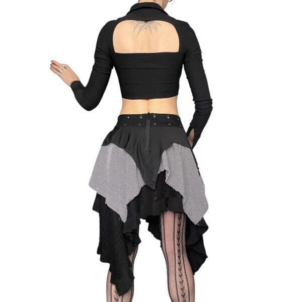 Fairy punk tiered skirt - Black (S) - Image 6