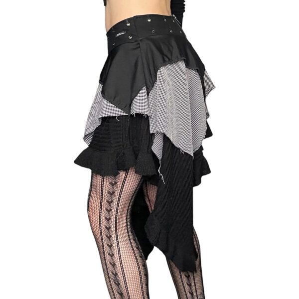 Fairy punk tiered skirt - Black (S) - Image 4