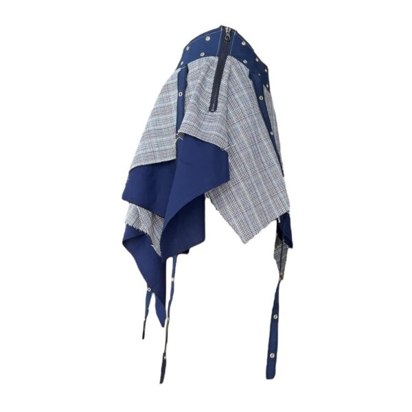 Fairy punk tiered skirt -blue check (S) - Image 2