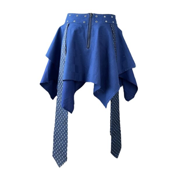 Fairy punk tiered skirt -blue tie (M) - Image 2