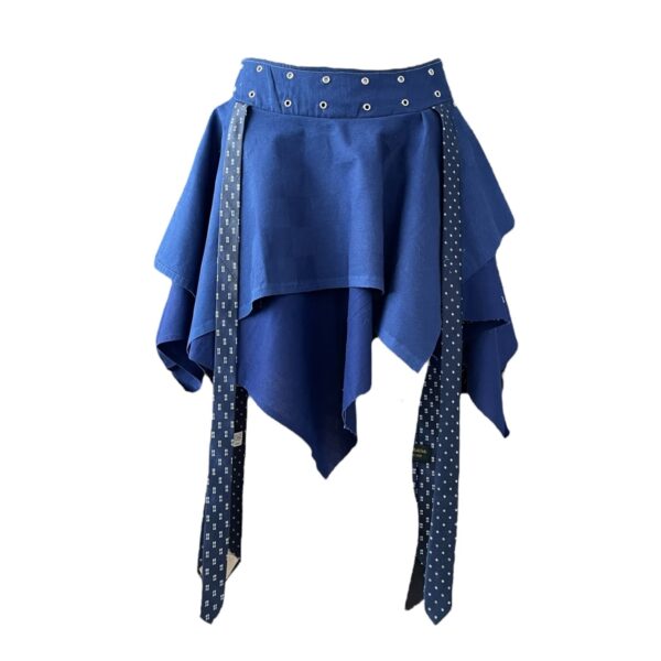 Fairy punk tiered skirt -blue tie (M)