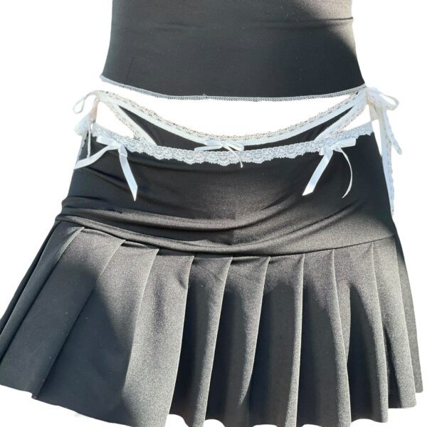 Black lace pleat skirt - Image 5