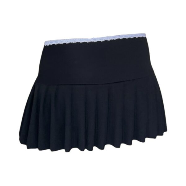 Black lace pleat skirt - Image 2