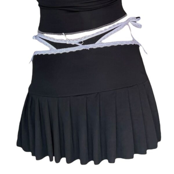 Black lace pleat skirt - Image 4