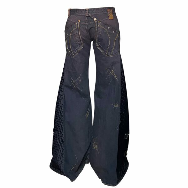 Navy puffer jeans (M) - Image 2