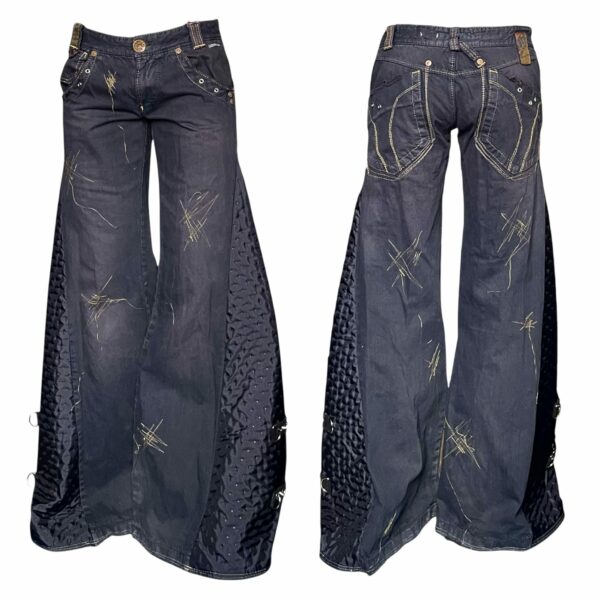 Navy puffer jeans (M) - Image 3