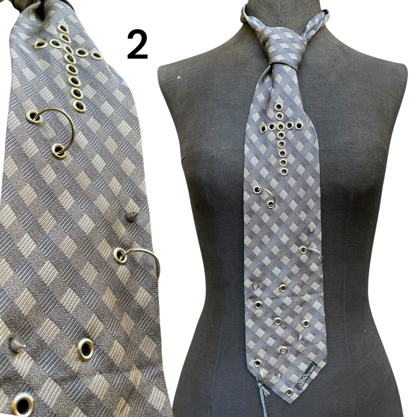 Cross studded tie - Image 3
