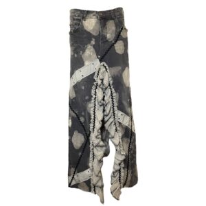 Bleach ruffle maxi skirt (M)