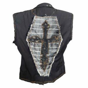 Gothic cross blazer vest