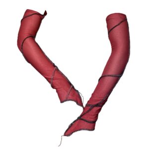 Red mesh overlock sleeves (S)