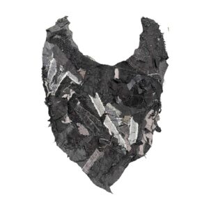 Denim scrap halter, FLAT chest (L)