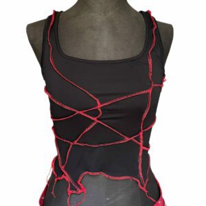 Black-red overlock vest (S)