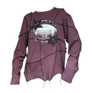 Maroon football overlock tee (L)