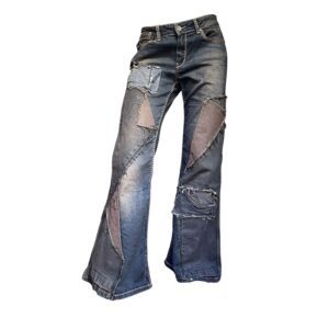 Patched denim flare jeans (W31)